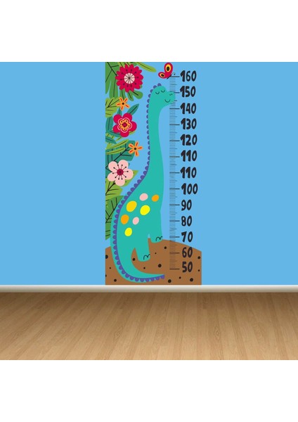 Kt Decoration Sevimli Dino Boy Ölçer Duvar Sticker