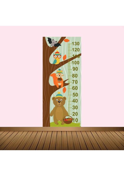 Kt Decoration Sevimli Arkadaşlar Boy Ölçer Gelişim Tablosu Sticker