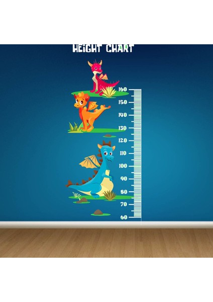 Kt Decoration Dinozor Dünyası Boy Ölçer Çocuk Odası Duvar Sticker