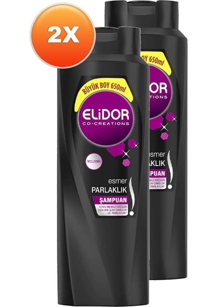 Esmer Parlaklık Saç Bakım Şampuanı 650 ml 2'li Set