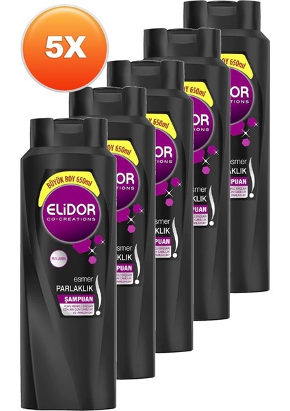 Esmer Parlaklık Saç Bakım Şampuanı 650 ml 5'li Set