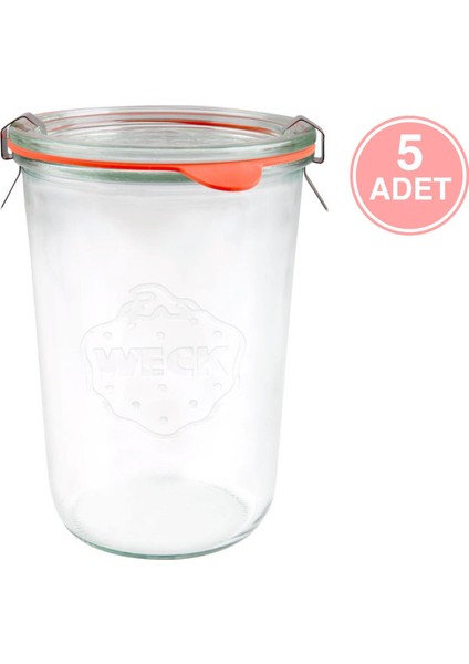 850 ml Cam Saklama Kavanozu 5 Adet