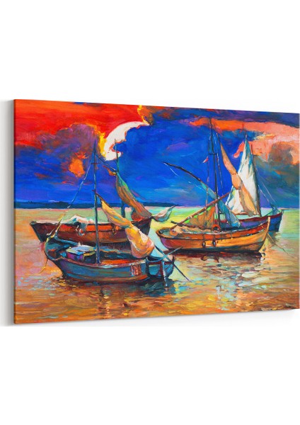 Kıyıdaki Yelkenliler Tablosu