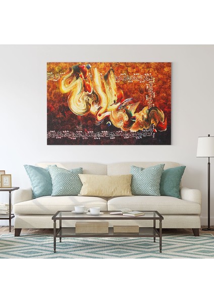 Vav Kaligrafi Koyu Renkli Tablosu fiyatları