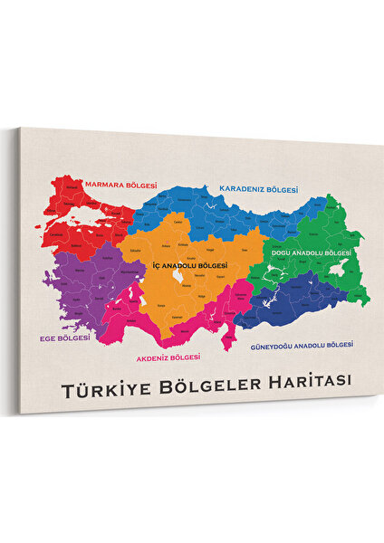 Türkiye Bölgeler Haritası Tablosu