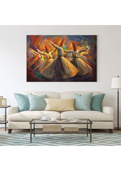 Yağlı Boya Görünümlü Semazen Tablosu fiyatları