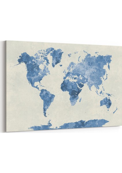 Mavi Dünya Haritası Tablosu