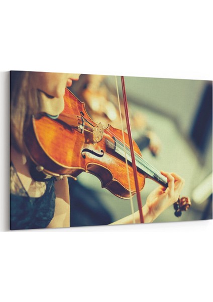 Keman Çalan Kadın Tablosu