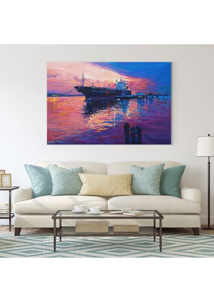 Yağlı Boya Görünümlü Gemi Tablosu fiyatları