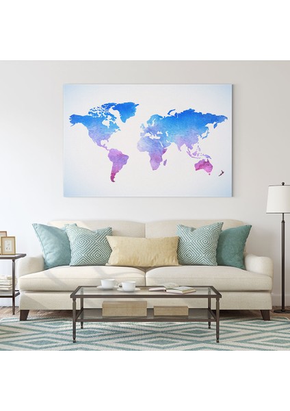 Mavi Dünya Haritası Tablosu fiyatları