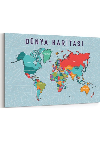 Ülkeler Dünya Haritası Tablosu
