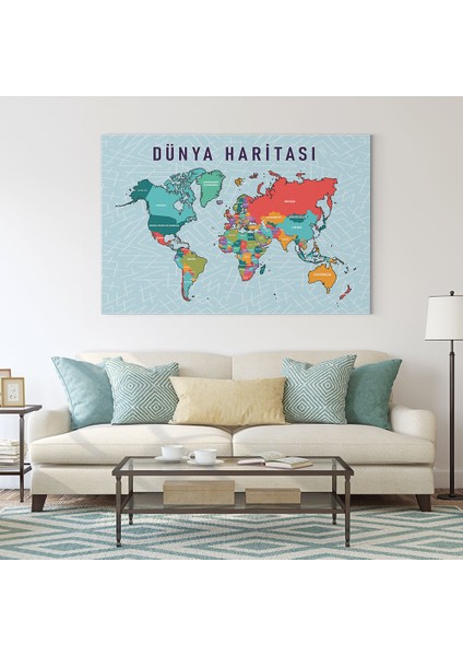 Ülkeler Dünya Haritası Tablosu