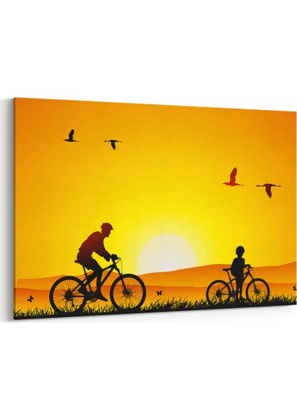 Bisikletli Baba Oğul Tablosu