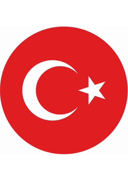 Türk Bayrağı Damla Sticker - 11030