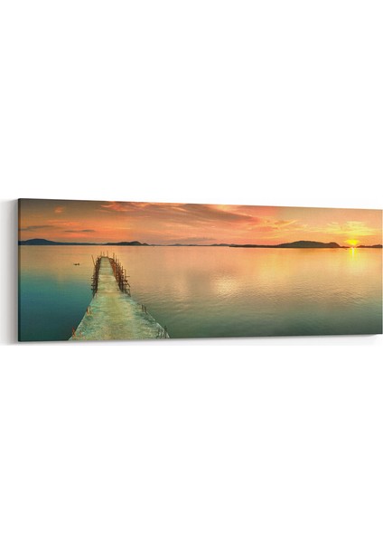 Gün Batımı ve İskele Panoramik Tablosu