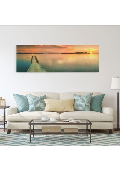 Gün Batımı ve İskele Panoramik Tablosu fiyatları