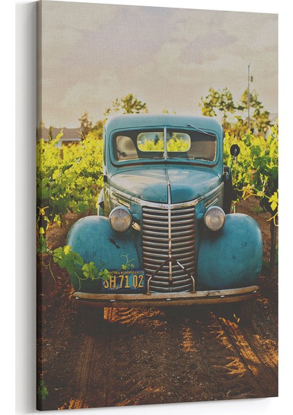 Vintage Mavi Araç Tablosu