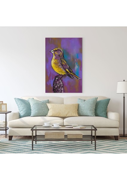 Pastel Boya Görünümlü Kuş Tablosu fiyatları