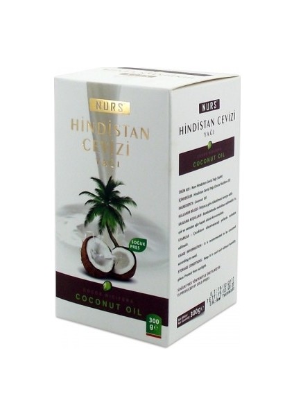 Hindistan Cevizi Yağı 300 gr Soğuk Sıkım