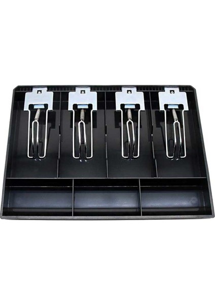 Metal Mandallı Çekmece Içi Para Düzenleyici 4 Banknot Bölmeli Para Çekmecesi Içi 32x24,5x3,5cm fırsatları