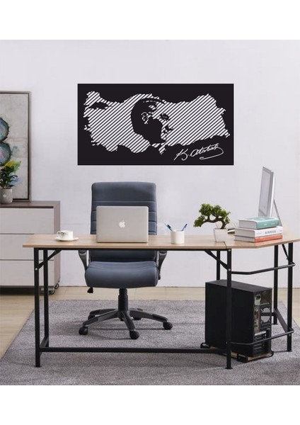 - Atatürk Lazer Kesim Ahşap Dekoratif Tablo 47 x 90 cm modelleri