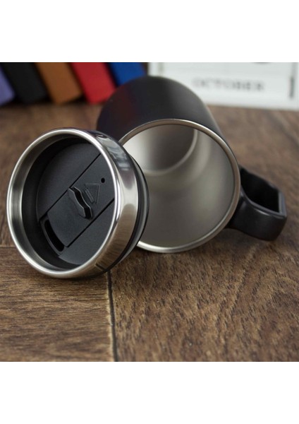 İsme Özel Kulplu Çelik Termos Bardak Mat Siyah 280 ml fırsatları