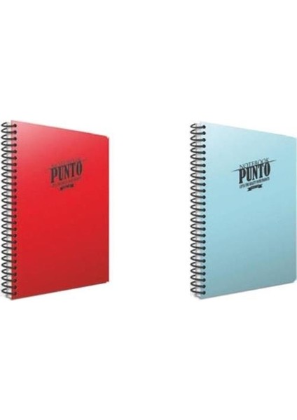 Punto Spiralli A4 160 Yap Pp Kapak Defter Seti Kareli 2'li