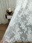 Gül Desenli Dantel Tül Perde 400 x 260 Normal Pile 1/2.5 5