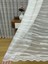 Enine Çizgili Etek Ucu Desenli Tül Perde 450 x 250 Seyrek Pile 1/2 4