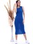 20060653 Kaşkorse Kolsuz Uzun Elbise Indıgo 4