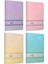 Pastel Renkler Çizgili Defter Seti - Pembe - Şeftali - Lila - Turkuaz 1