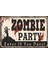 Zombi Partisi Retro Vintage Ahşap Poster 1