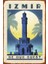 Izmir Saat Kulesi Retro Vintage Ahşap Poster 1