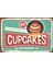 Cupcakes Retro Vintage Ahşap Poster 1