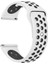 Amazfit Bip S 20 mm Kordon Delikli Çift Renk Silikon Beyaz 1