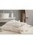 Romantic Stripe Floşlu Banyo Havlusu Takımı 50 x 85CM + 70 x 150CM Ekru 3