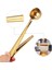 Gold Paslanmaz Çelik Kahve Ölçü Kaşığı ve Paket Klipsi CIN108SR 2