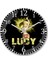Fairy Tail Lucy Heartfilia Guild Symbol Key Duvar Saati Bombeli Gerçek Cam 1