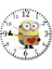 Minion Duvar Saati Bombeli Gerçek Cam 1