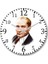 Mustafa Kemal Atatürk Duvar Saati Bombeli Gerçek Cam 1