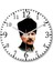 Mustafa Kemal Atatürk Duvar Saati Bombeli Gerçek Cam 1