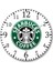Starbucks Duvar Saati Bombeli Gerçek Cam 1