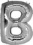 B Silver Harf Folyo Balon 90 cm 1