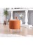 Lorence Home Copper Puf  Yuvarlak Turuncu 3