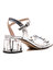 Niloshka Shoes Montreal Gümüş Taşlı Şeffaf Ökçe Sandalet