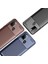 Samsung Galaxy A21S Kılıf Karbon Desenli Lux Negro Silikon Lacivert + Cam Ekran Koruyucu 2