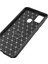 Samsung Galaxy A21S Kılıf Karbon Desenli Lux Negro Silikon Lacivert + Cam Ekran Koruyucu 4