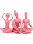 Üçlü Yoga Yapan Kızlar Biblo Pembe 1