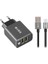 SW-EHT36M 2 x USB 3.1A Metal Ev Sarj Cihazı ve Type-C Data + Sarj Kablosu 1