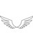 Kanat - Wings Sticker - 20631-1 Beyaz 15 x 40 cm 1